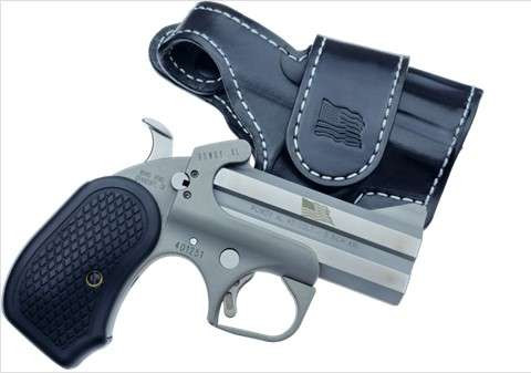 Rowdy XL Flag Package SS 45/410 3.5" BBL Engraved Leather Driving Holster