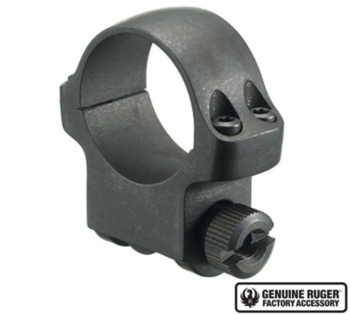 Ruger Single 4BHM Medium Scope Ring W/ Hawkeye Matte Blued Finish 1" Tube