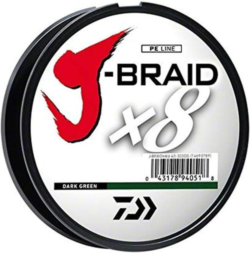 Daiwa J-Braid Grandx8 80lb/300yd/270m Spool Dark Green JBGD8U80-300DG