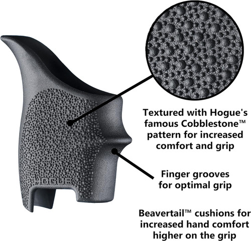 Hogue HandALL Beavertail Grip Sleeve Sig Sauer P365-380 Models - Black