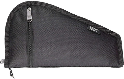 Bulldog Cases Deluxe Pistol Case W/Pocket & Sleeve -Black 9"X6" BDT619B