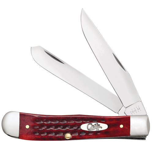 Case XX Trapper Clip, Spey Blade Pocket Worn Old Red Bone Corn Cob - 00783