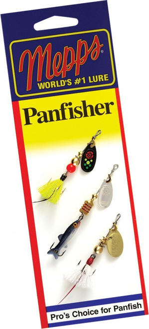 Mepps Panfisher Pak #0 Dressed Spinners 3 Lure Panfish Pack - SAB