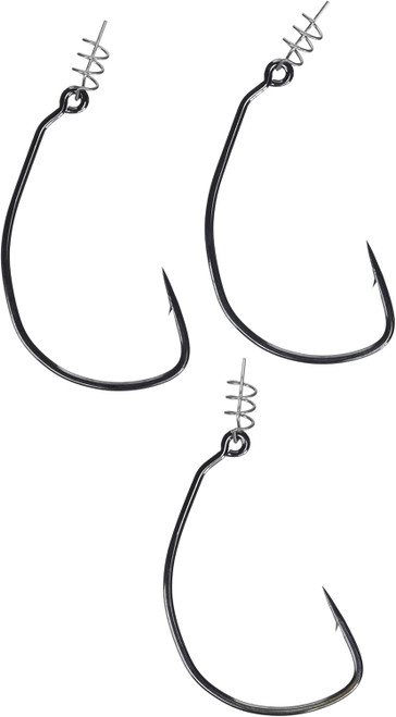 Owner Hook Beast Twistlock W/ Super Needle Pt. Size 4/0 3Pk Black Chrome