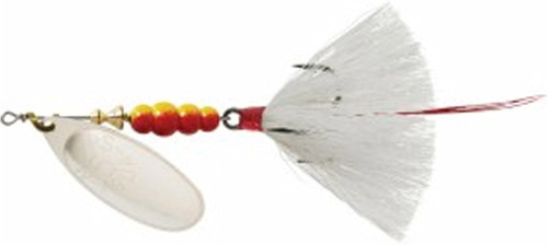 Mepps Dressed Treble Spinner 1/2oz Size 5 Silver/White - B5ST S-W