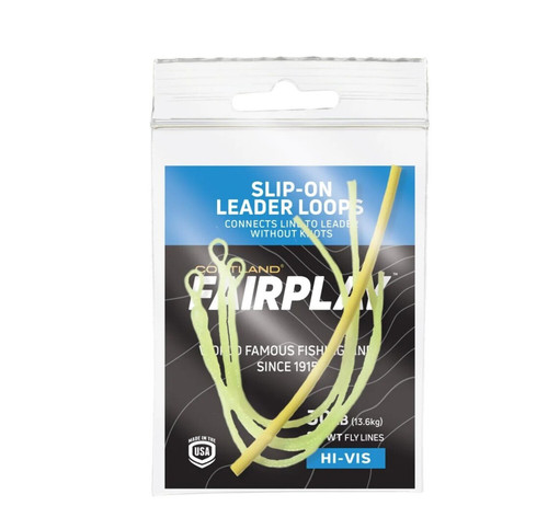 Cortland Slip-On Leader Loops High-Vis Yellow 50 lb. 8 -15 Wt. Line 601369