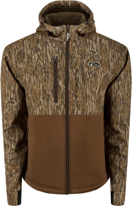 Drake MST Hole Shot Hooded Windproof Eqwader Full Zip Bottomland Large