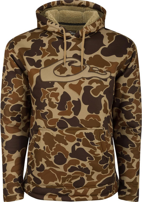 Drake Waterfowl LST Men's Silencer Hoodie Fleeced-Lined Old School Medium