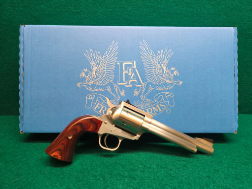 Freedom Arms Model 97 Six Shot 22 LR 5.5" BBL Stainless Winewood Grips