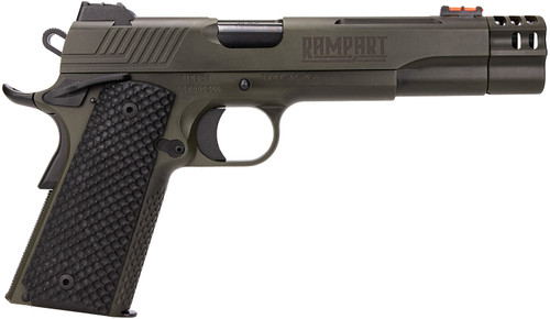 Kimber 3000466 Rampart 45 ACP 8+1 5" BBL OD Green Cerakote LOK G10 Grip