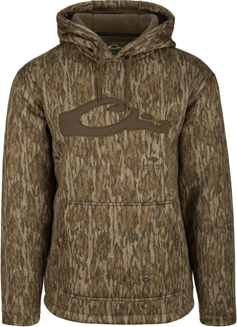 Drake Waterfowl Men's LST Silencer Fleeced-Lined Hoodie- MO Bottomland- XL