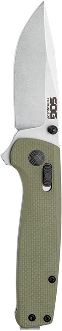 SOG Terminus XR G10 EDC Ambidextrous Folding Knife - Olive Drab Green USED