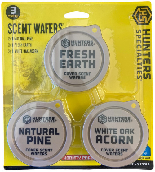Hunters Specialties Scent Wafer Variety Pack Fresh Earth, Pine, White Acorn