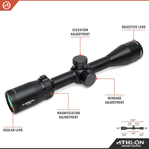 Athlon Optics Neos Riflescope 3-9 x 40 SFP 1" Tube Center X Reticle - Black