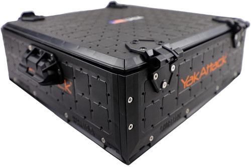 YakAttack ShortStak Solo Storage Box Low-Profile Crate W/ Lid 16"x16" Black