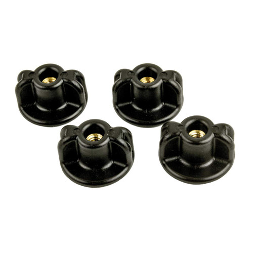 YakAttack LoPro WingKnob 1/4"-20 Brass Threaded Insert Snag-Free Knobs 4PK