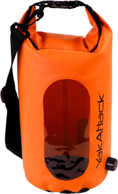 YakAttack 5L Roll-Top Waterproof Dry Bag W/ Air Valve Compact Storage Org