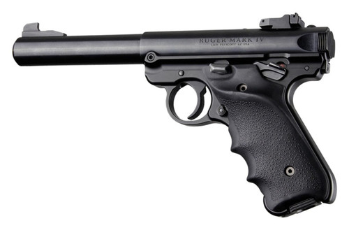 Hogue Ruger MK IV Rubber Grip w/ Finger Grooves & Right Hand Thumb Rest BLK