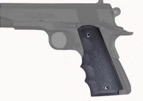 Hogue OverMolded Rubber Grip Colt 1911 Govt. Model w/ Finger Grooves BLK