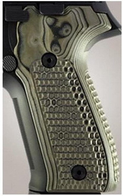 Hogue Piranha G10 G-Mascus Grips Sig Sauer P226 DA/SA & DAK Green Lava