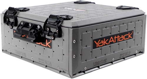 YakAttack ShortStak Solo Storage Crate W/ Lid 13"x13" Low-Profile Grey