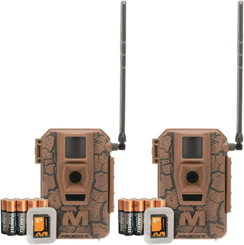 Muddy Mitigator 2.0 Cellular Trail Camera 24MP Battery & SD Card 2PK USED