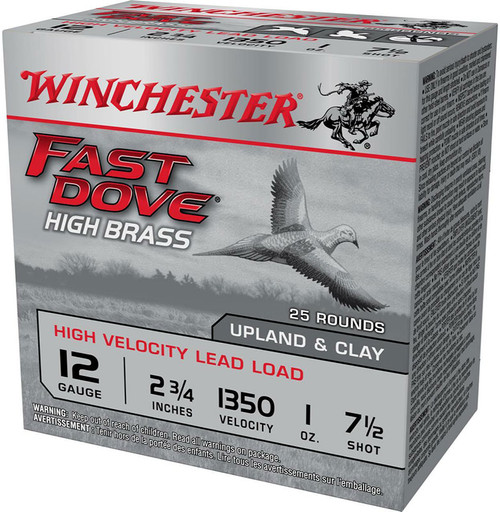 Winchester Fast Dove High Brass 2.75" 1 oz 7.5 Shot 12 Gauge WFD127B 125 Rounds