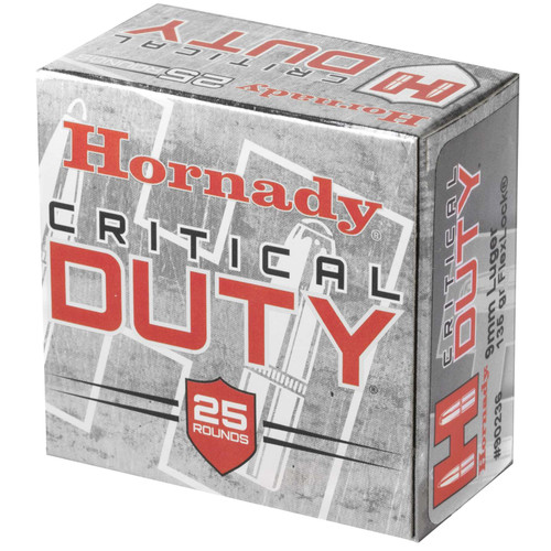 Hornady Critical Duty 9 MM 135 Gr HP 90236 125 Rounds