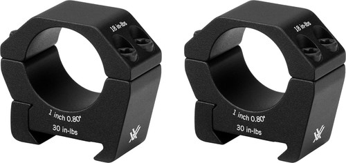 Vortex Optic Sport Riflescope Rings 1" Low Height (0.80"/20.3MM) Black