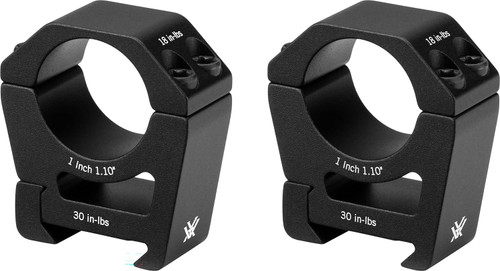 Vortex Optic Sport Riflescope Rings 1" High Height (1.10"/27.9MM) Black