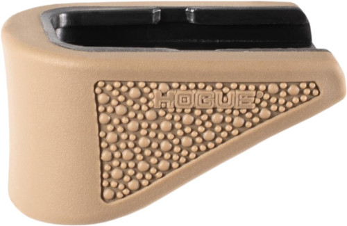 Hogue OverMolded Rubber Grip Base Pad Glock 42 .380 6Rd Magazine FDE