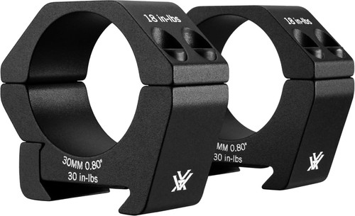 Vortex Optics Sport Riflescope Rings 30MM Low Height (0.80"/20.3MM) Black