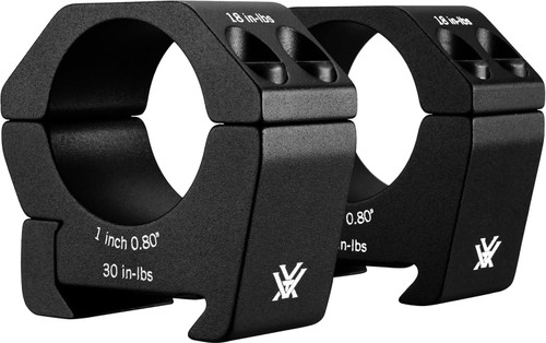 Vortex Optic Sport Riflescope Rings 1" Low Height (0.80"/20.3MM) Black