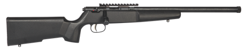 Savage 13823 Rascal Target Youth 22 LR Black 1Rnd Wood 16.12" Threaded BBL