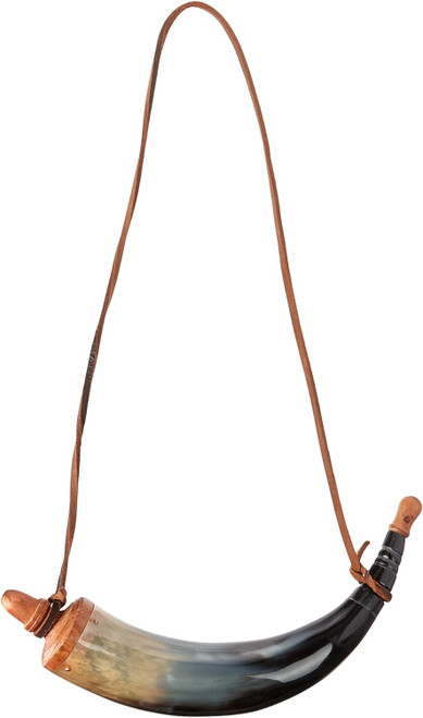 Traditions Muzzleloader Authentic Powder Horn W/ Leather Sling A1252