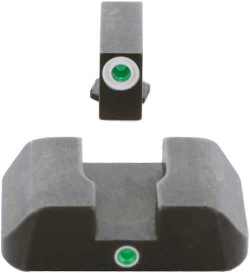 Ameriglo i-Dot Glock Green Tritium White Outline Front Grn Single Dot Rear
