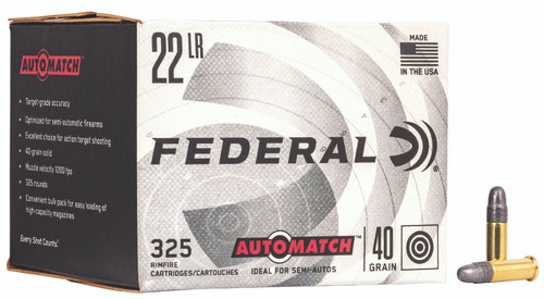 Federal AM22 Champion Training 22 LR 40 gr Lead Round Nose (LRN) 1625 Rounds