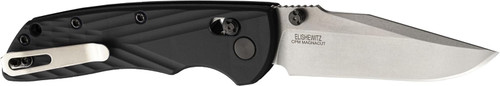 Hogue Deka Manual Folder 3.25" Clip Point Blade - Stone Tumbled Black 24379