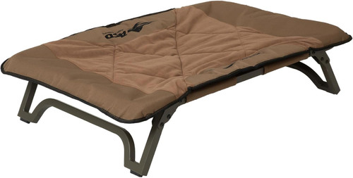 Avery ASD Dog Cot Weather-Resistant Padded Bed w/ Folding Frame Marsh Brn
