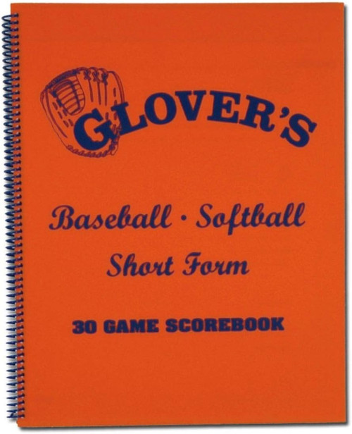 Glover's Scorebooks Short Form Baseball/Softball Scorebook 30 Games