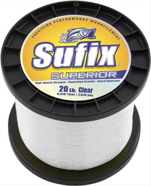 Sufix Superior Monofilament Fishing Line 545 yds 100 LB, Clear - 645-300