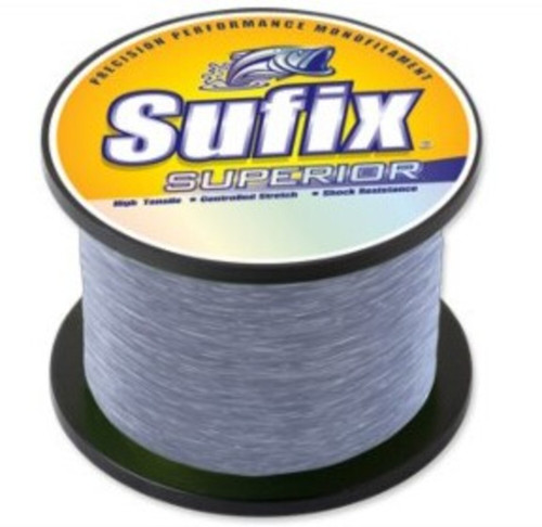 Sufix Superior Monofilament Fishing Line 830 yds 60 LB, Smoke Blue