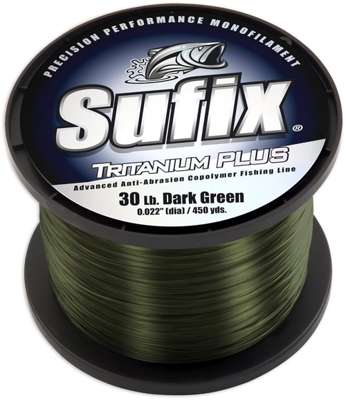 Sufix Tritanium Plus Fishing Line, 12 Lb, 1200 Yds, Green - 696-112G