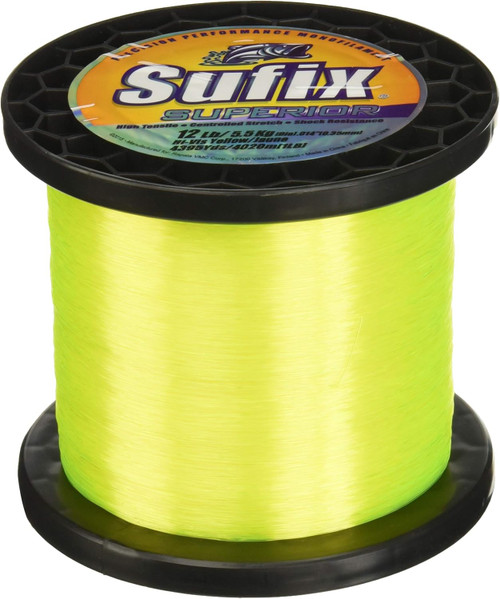 Sufix Superior Monofilament Line 10 LB 1495 YDS Hi Vis 638-110