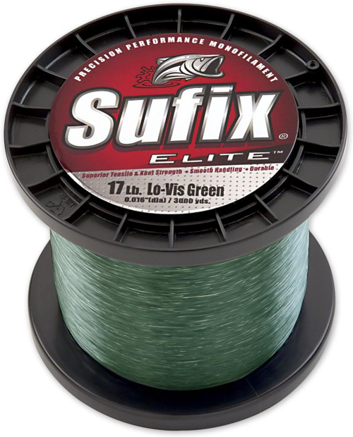 Sufix Elite Monofilament Fishing Line, 8 lb, 3000 Yard, Low Vis Green