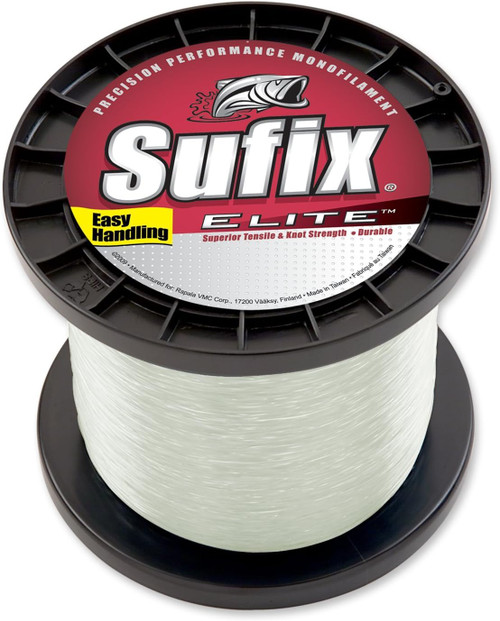 Sufix Elite Monofilament Fishing Line, 6 lb, 3000 Yard, Clear 661-306-SUFIX