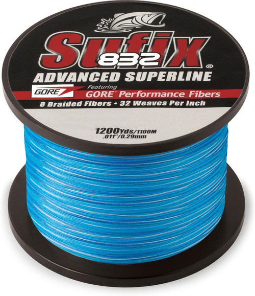 Sufix 832 Advanced Superline 80 Lb, 1200 Yards, Coastal Camo - 660-380CC