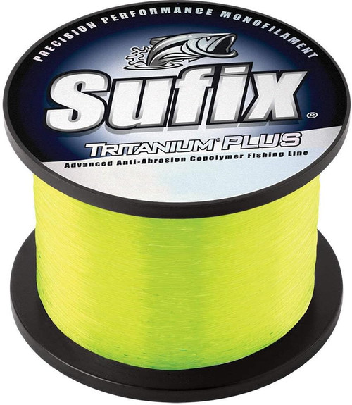 Sufix Tritanium Plus Fishing Line, 20 LB, 2670 YDS, Chartreuse - 696-220CH