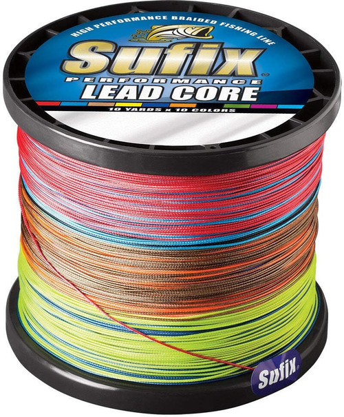 Sufix Performance Lead Core 27 Lb, 600 Yards, 10-Color Metered 668-327MC