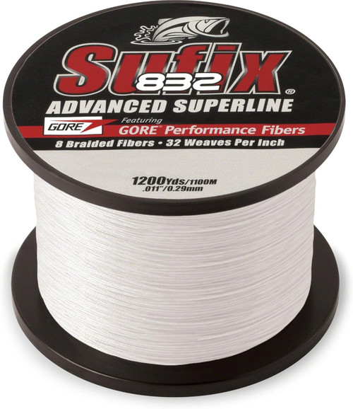 Sufix 832 Advanced Superline 65 Lb, 1200 Yards, Ghost White - 660-365GH